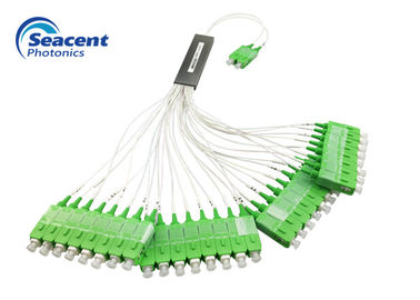 SC / APC Konnektörlü Kompakt Tasarım Fiber Optik PLC Bölücü Çelik Boru 2x32