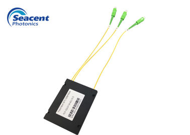 1X2 2.00mm PLC Splitter Modülü, Abs Plastik Splitter İyi Kanal Tekdüzeliği