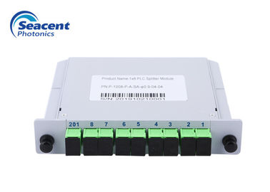 1x8 Fiber Optik PLC Bölücü Kutusu Ekleme Modülü 0.9mm, SC APC Konnektörü ile