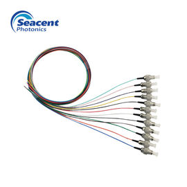 FC / ST Konnektörlü ROHS Onaylı Fiber Optik Pigtail UPC Lehçe 12 Renkli Işın