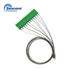 Yüksek Hassasiyetli Fiber Optik Pigtail SC APC Konnektör, 12 - Renkli Işın