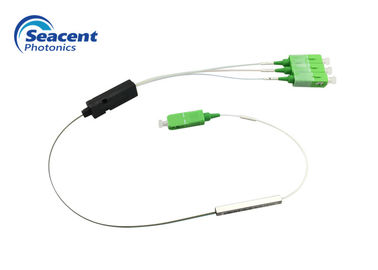 1x3 Şube Tipi PLC Splitter / Yüksek Geri Dönüş Kaybı Fiber Optik Ses Bölücü